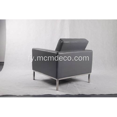 Gray Leather Knoll sofa